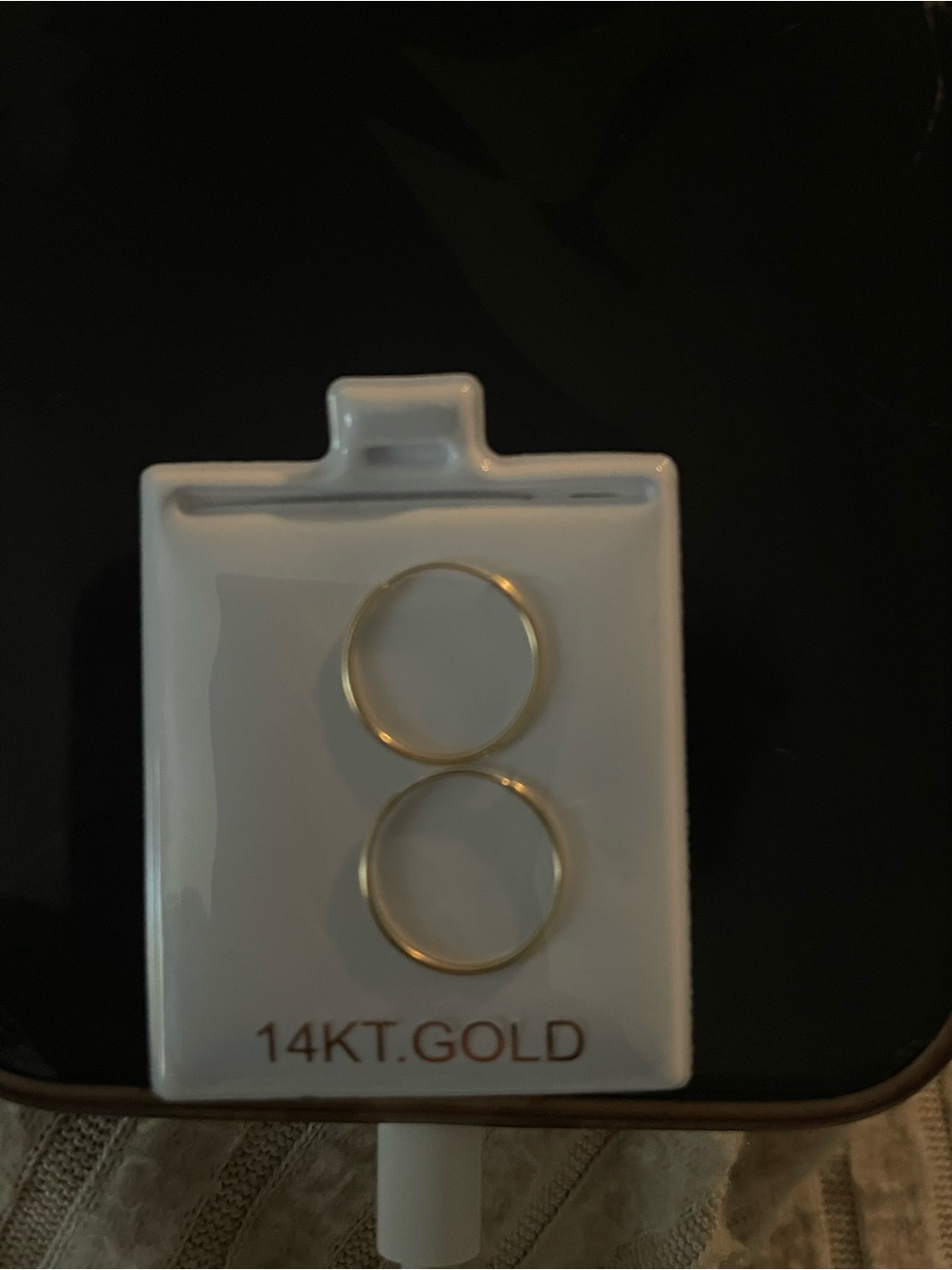 14KT Gold Thin Hoop Earrings - Yellow Gold for kids or women’s